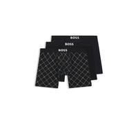 BOSS Paquete de tres calzoncillos bóxer en algodón elástico - StyleBoxerBr3P BOSS ONE D, 50549856 Negro XXL