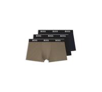 BOSS Paquete de tres calzoncillos de algodón con logo en la cinturilla - StyleTrunk 3P Power, 50554693 Beige / Negro / Azul L