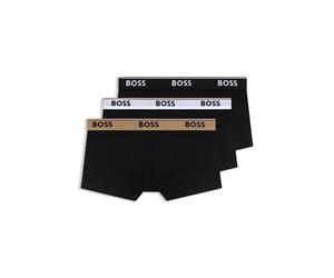 BOSS Paquete de tres calzoncillos de algodón con logo en la cinturilla - StyleTrunk 3P Power, 50554693 Negro L