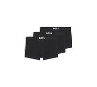 BOSS Paquete de tres calzoncillos de algodón elástico con logo en la cintura - StyleTrunk 3P BOSS ONE, 50544263 Negro M