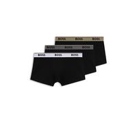 BOSS Paquete de tres calzoncillos de algodón elástico con logo en la cintura - StyleTrunk 3P Power, 50554693 Negro XL