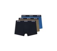 BOSS Paquete de tres calzoncillos de algodón elástico con logo en la cintura - StyleTrunk 3P Power, 50554693 Negro / Verde / Azul XL