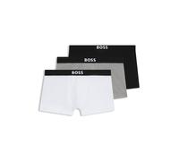 BOSS Paquete de tres calzoncillos de algodón elástico - StyleTrunk 3P BOSS ONE, 50544263 Blanco / Gris / Negro XXL