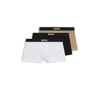 BOSS Paquete de tres calzoncillos de algodón elástico - StyleTrunk 3P BOSS ONE, 50544263 Negro / Blanco / Beige S