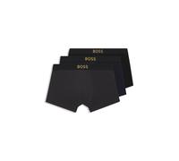 BOSS Paquete de tres calzoncillos de algodón elástico - StyleTrunk 3P Gold Logo G, 50546764 Negro / Gris / Azul M