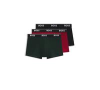 BOSS Paquete de tres calzoncillos de algodón elástico - StyleTrunk 3P Power, 50554693 Negro / Rojo XXL