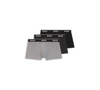 BOSS Paquete de tres calzoncillos en algodón elástico con detalles de logo - StyleTrunk 3P Power Desig, 50554443 Negro / Gris XXL