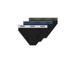 BOSS Paquete de tres calzoncillos slip de algodón elástico con logo en la cintura - StyleBrief 3P Power, 50554683 Negro XL