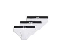 BOSS Paquete de tres calzoncillos slip en punto de algodón elástico - StyleHipBr 3P BOSS ONE, 50546561 Blanco M