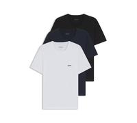 BOSS Paquete de tres camisetas de algodón con logo bordado - StyleTShirt RN 3P Classic, 50475284 Negro / Blanco / Azul L