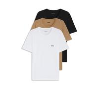 BOSS Paquete de tres camisetas de algodón con logo bordado - StyleTShirt RN 3P Classic, 50475284 Negro / Blanco / Beige M