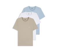 BOSS Paquete de tres camisetas de algodón con logo bordado - StyleTShirtRN 3P Classic, 50532468 Azul / Beige XXL