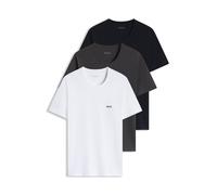 BOSS Paquete de tres camisetas de algodón - StyleTShirt RN 3P Classic, 50475284 Blanco / Azul / Gris S