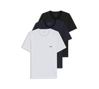 BOSS Paquete de tres camisetas de algodón - StyleTShirt RN 3P Classic, 50475284 Negro / Blanco / Azul S