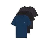 BOSS Paquete de tres camisetas de algodón - StyleTShirtRN 3P Classic, 50532468 Negro / Gris / Azul XS