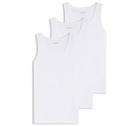 BOSS Paquete de tres camisetas interiores de algodón con logos bordados - StyleTank Top 3P Classic, 50475278 Blanco XS