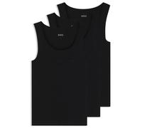 BOSS Paquete de tres camisetas interiores sin mangas de algodón acanalado - StyleTankTop3P RibClassic, 50542132 Negro XXL