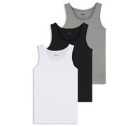 BOSS Paquete de tres camisetas interiores sin mangas de algodón - StyleTank Top 3P Classic, 50475278 Blanco / Gris / Negro L