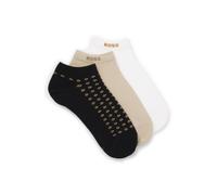 BOSS Paquete de tres pares de calcetines a la altura del tobillo - Style3P AS Minipattern CC, 50559481 Negro / Blanco / Beige 39-42