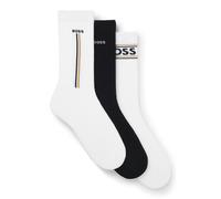 BOSS Paquete de tres pares de calcetines cortos con detalles de logo - Style3PQSGiftset IconicCC, 50547916 Blanco / Negro 40-46