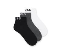 BOSS Paquete de tres pares de calcetines cortos con logos - Style3P SH Logo CC SP W, 50533849 Blanco / Gris / Negro 35-38