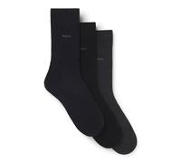 BOSS Paquete de tres pares de calcetines de largo estándar en tejido elástico - Style3P RS Uni CC, 50469839 Negro / Gris / Azul 35-38