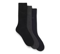 BOSS Paquete de tres pares de calcetines de largo medio con logos - Style3P RS GiftSet Uni CC, 50558589 Negro / Gris / Azul 40-46
