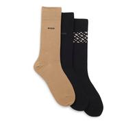 BOSS Paquete de tres pares de calcetines de largo normal en caja de regalo - Style3P RS Giftset CC, 50564492 Negro / Beige 40-46