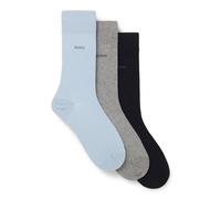 BOSS Paquete de tres pares de calcetines de largo normal - Style3P RS Uni CC, 50469839 Azul / Gris 35-38
