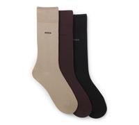 BOSS Paquete de tres pares de calcetines de largo normal - Style3P RS Uni CC, 50469839 Beige / Marrón / Negro 43-46