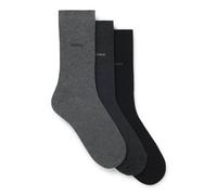BOSS Paquete de tres pares de calcetines de largo normal - Style3P RS Uni CC, 50469839 Negro / Gris 43-46