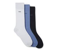 BOSS Paquete de tres pares de calcetines de largo normal - Style3P RS Uni CC, 50469839 Negro / Gris / Azul 43-46