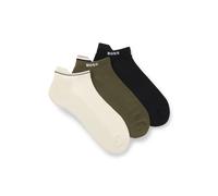 BOSS Paquete de tres pares de calcetines tobilleros con suela mullida - Style3P AS Iconic CC, 50564709 Verde / Negro / Blanco 39-42