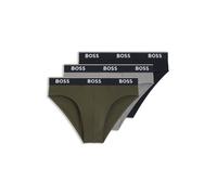 BOSS Paquete de tres slips en algodón elástico con logo en la cintura - StyleBrief 3P Power, 50554683 Gris / Verde / Azul L