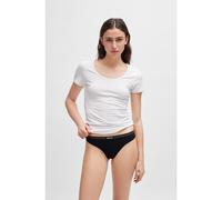 BOSS Paquete de tres tangas de algodón elástico - Style3P THONG, 50510030 Negro XL