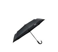 BOSS Paraguas de bolsillo con estampado de espiga en gris oscuro y mango de piel sintética - StylePocket umbrella Chevron Dark Grey, 58837102 Gris oscuro pcs.