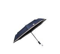 BOSS Paraguas de bolsillo en azul marino con Double B y con rayas de la firma - StylePocket umbrella Varsity Navy, 58837094 Azul oscuro pcs.