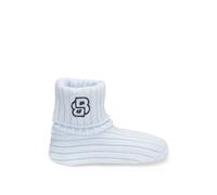 BOSS Patucos para bebés en punto de algodón con monograma Double B - StyleJ52720/77101M, J52720 Celeste 19