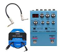 Boss Pedal de modulación MD-200 + cable BMIDI-1-35 MIDI-TRS + cable de conexión keepdrum