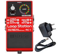 Boss Pedal Looper RC-1 Loop Station + fuente de alimentación keepdrum de 9 V