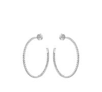 BOSS Pendientes de aro plateados con adornos de cristal - StyleKASSY DIVINE, HB1580863 Tono plateado pcs.