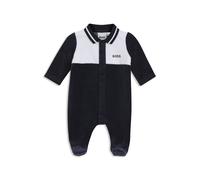 BOSS Pijama para bebés de terciopelo con bloques de color en caja de regalo - StyleJ52522/84901M, J52522 Azul oscuro 60