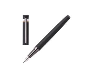 BOSS Pluma estilográfica negra con detalle de logotipo y capuchón con raya de la marca - StyleFountain pen Loop Black Iconic, 58131040 Negro pcs.