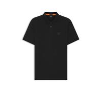 Boss Polo Ajustado de algodón elástico para Hombre con Parche de Logotipo, Black1, XL