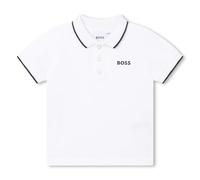 BOSS Polo con logotipo pequeño para niño, Blanco, 12 meses