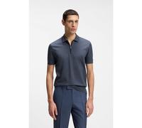 BOSS Polo de algodón con tapeta de cremallera - StyleH-Paras 70, 50554614 Azul oscuro XXL