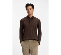 BOSS Polo de algodón de manga larga con monograma Double B - StyleC-Paley 01, 50523917 Marrón oscuro M