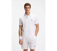 BOSS Polo de algodón elástico con un logo inspirado en el tenis - StylePL_Boss Open, 50560261 Blanco M