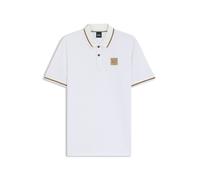BOSS Polo de algodón elástico para equitación con aplique de logo - StylePAUL POLO PATCH PINE GROVE, B7M0602 Blanco XL