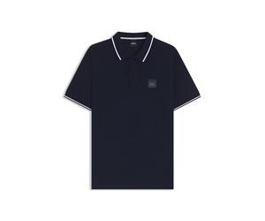 BOSS Polo de algodón elástico para equitación con aplique de logo - StylePAUL POLO PATCH SKY, B7M0602 Azul oscuro XXL